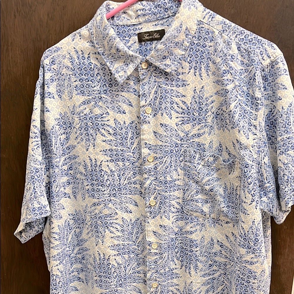 XXL Tasso Elba Silk Button Up Shirt
